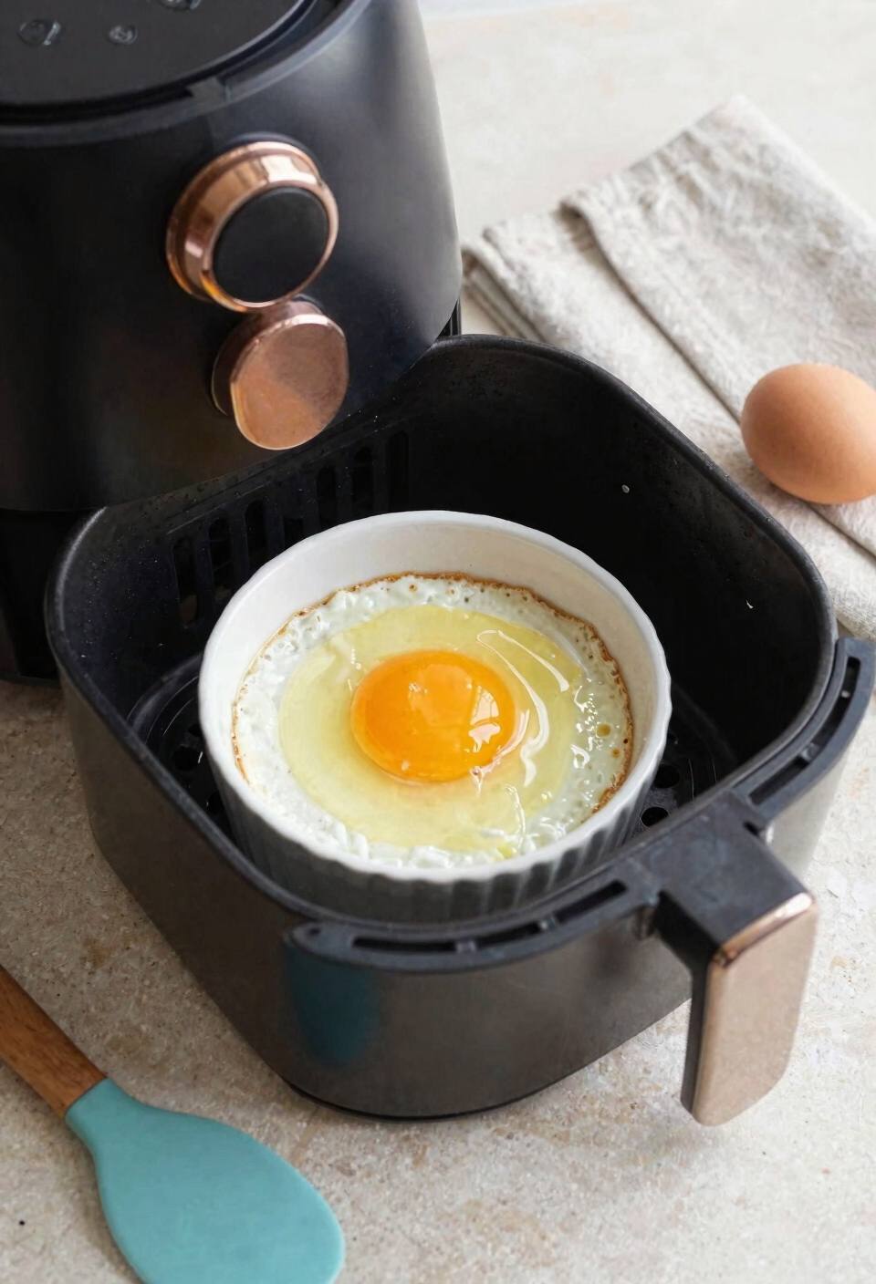 air fried eggs precise timed cooking