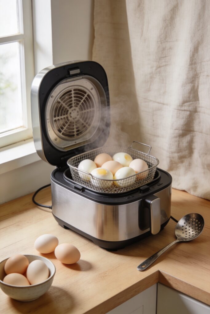 air fried hard boiled eggs