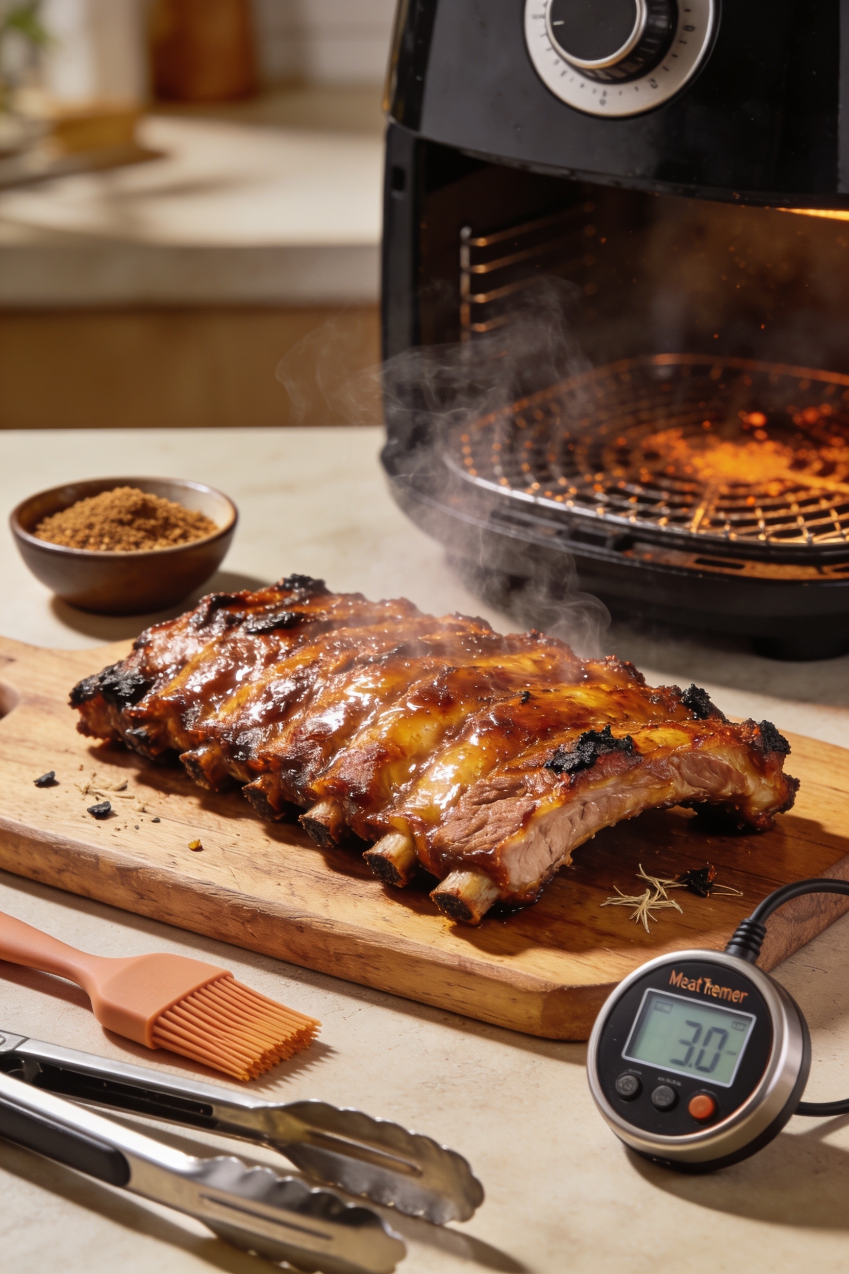 air fried ribs time tips