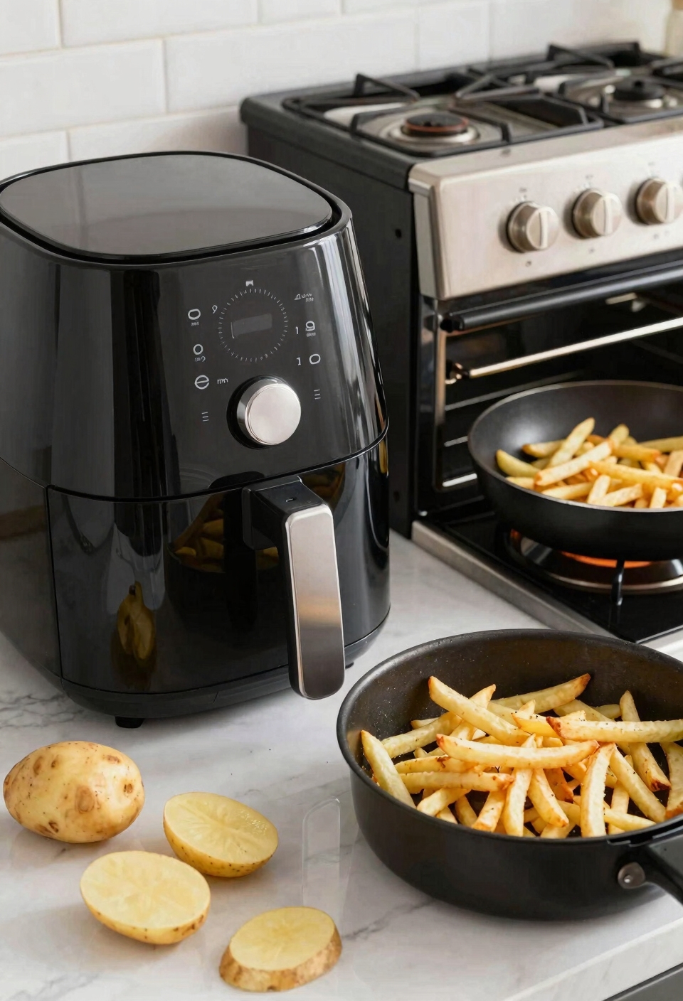 air frying increases acrylamide formation