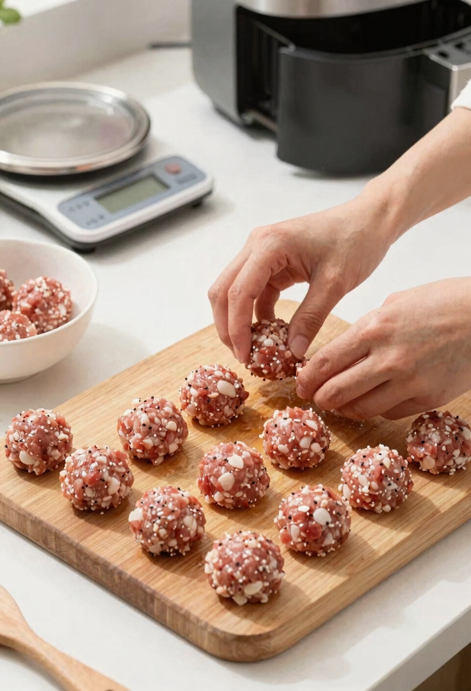 chill for consistent shaped meatballs