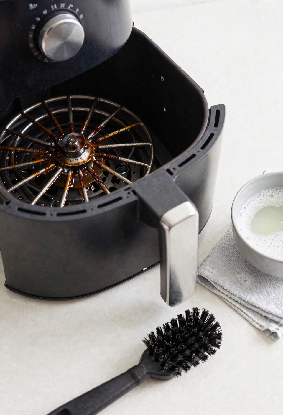 clean grease from heating element