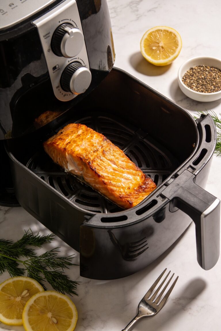 crisp tender air fried salmon