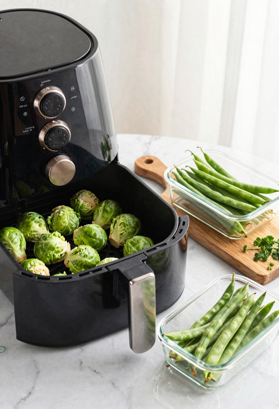 crispy air fried meal prep veggies
