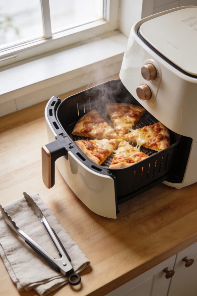 crispy air fried pizza reheating