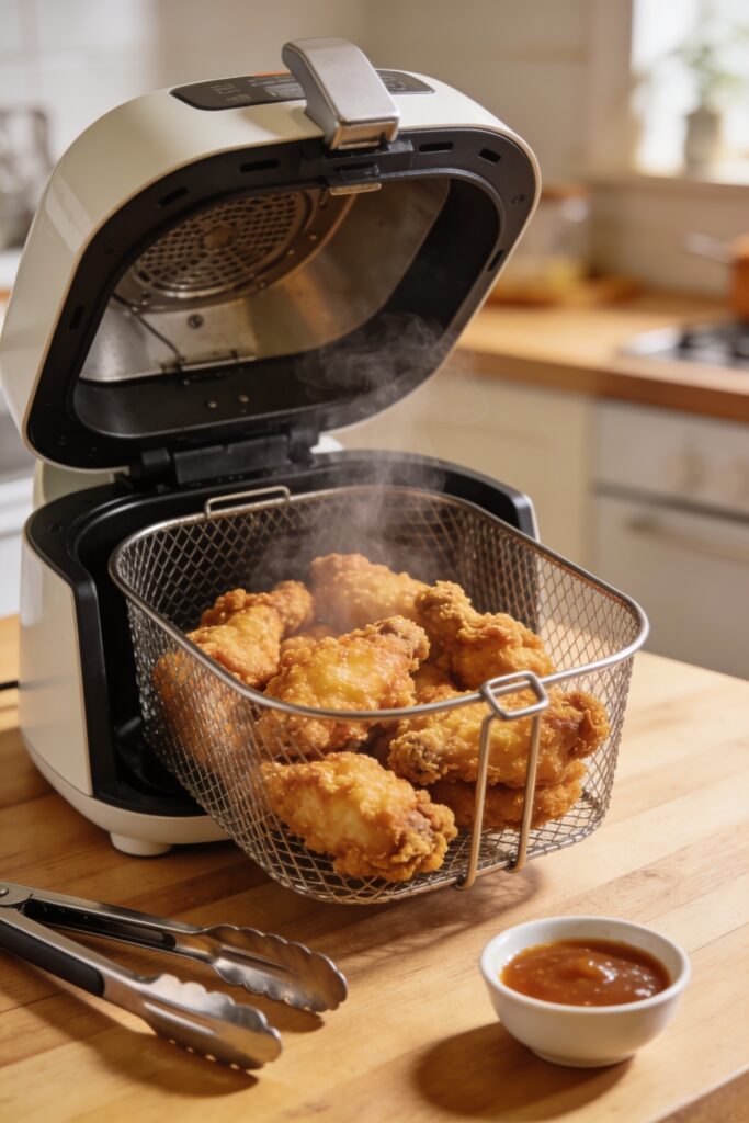 crispy air fryer reheated fried chicken