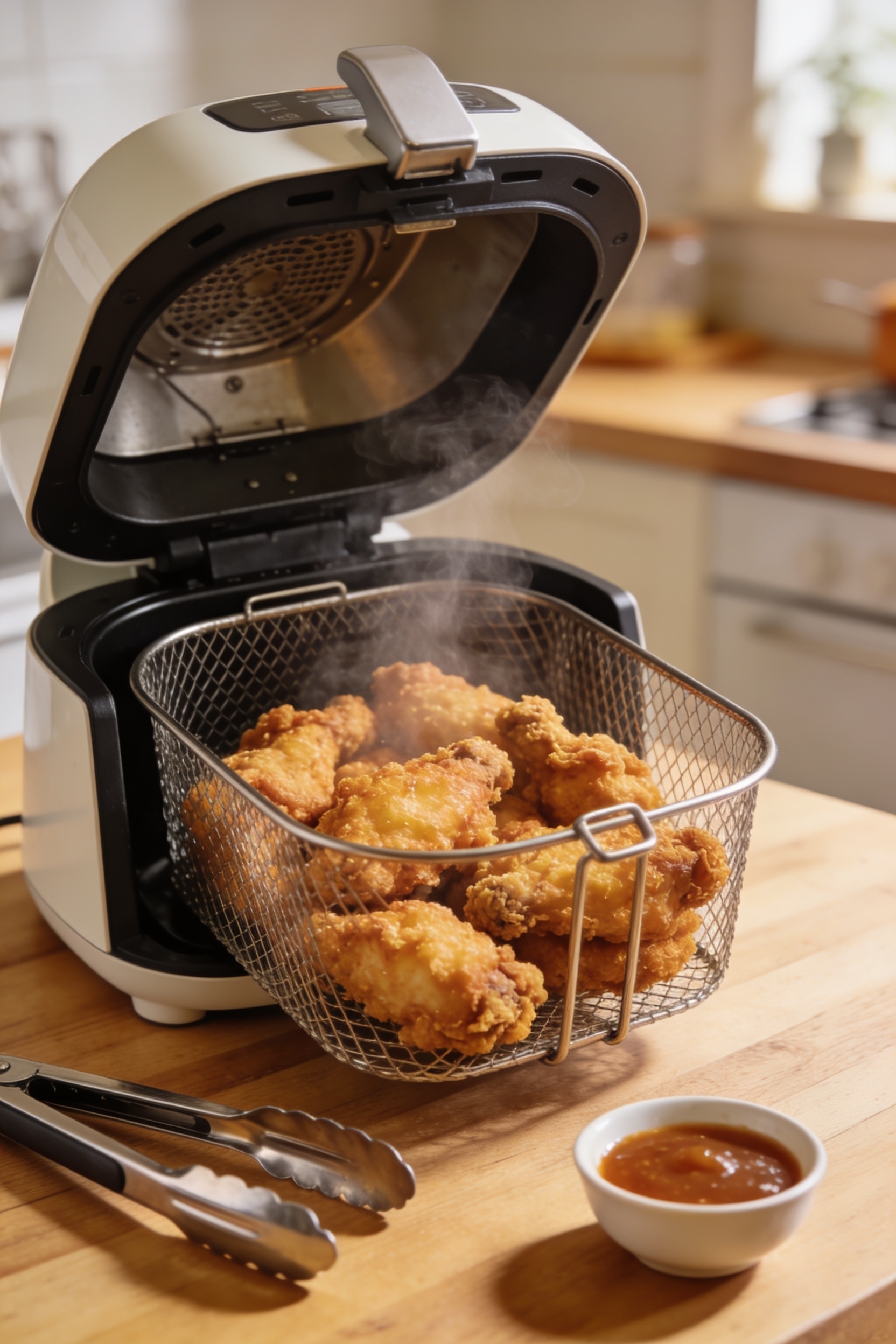 crispy air fryer reheated fried chicken