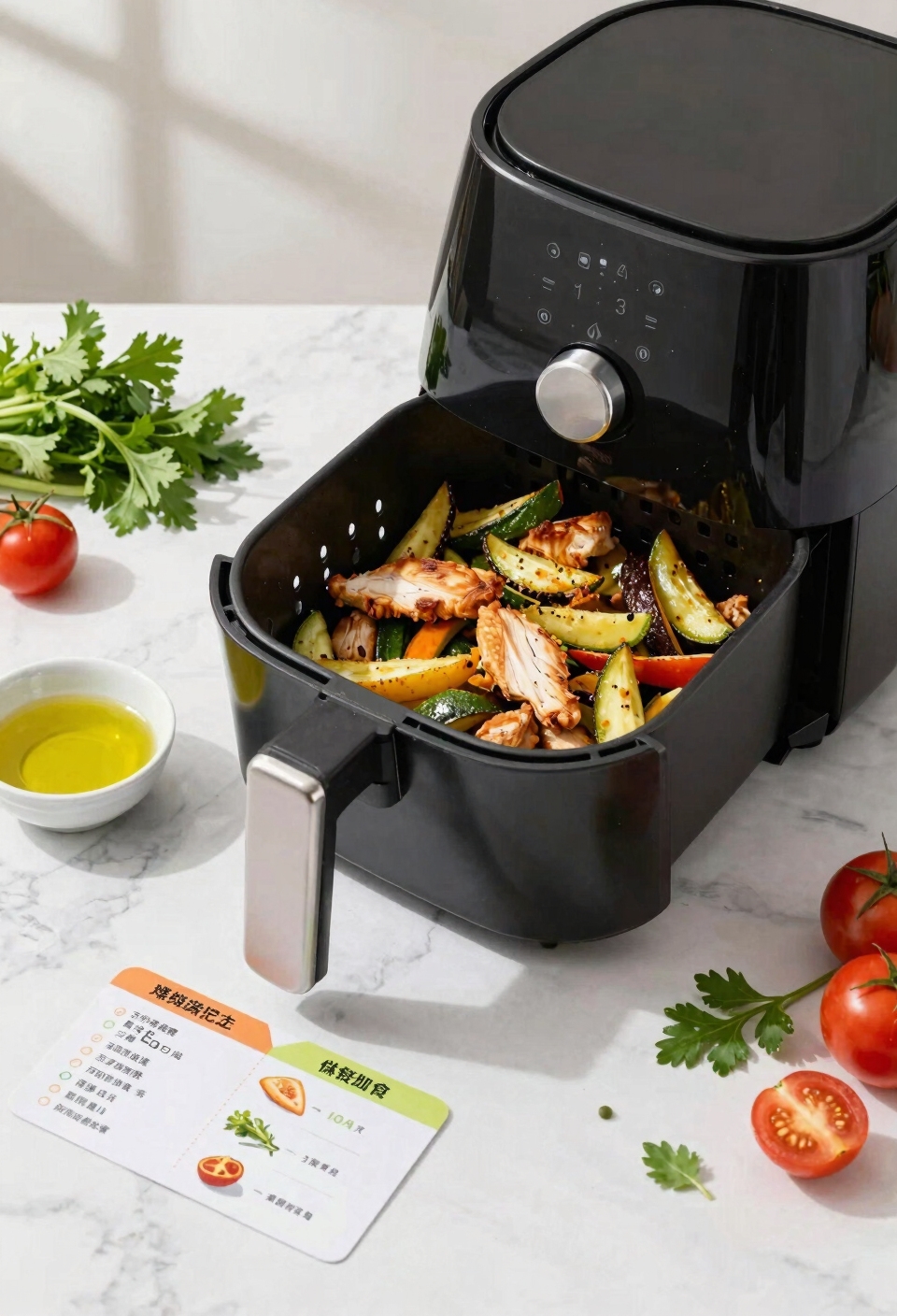 cuts calories with minimal oil
