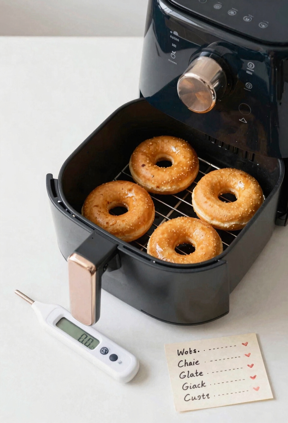 different donuts precise temperatures