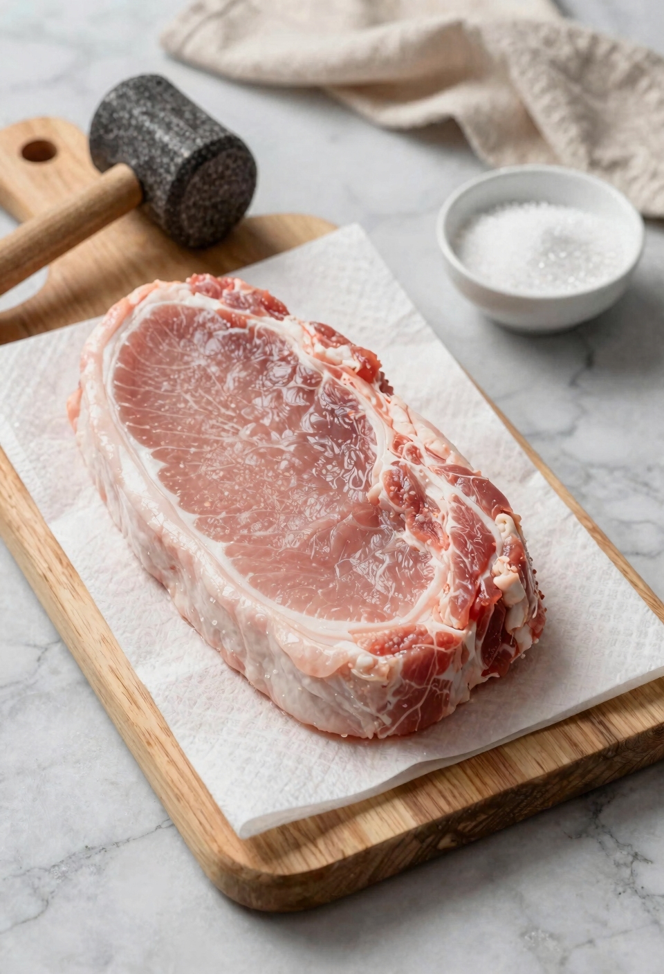 evenly trimmed dry seasoned