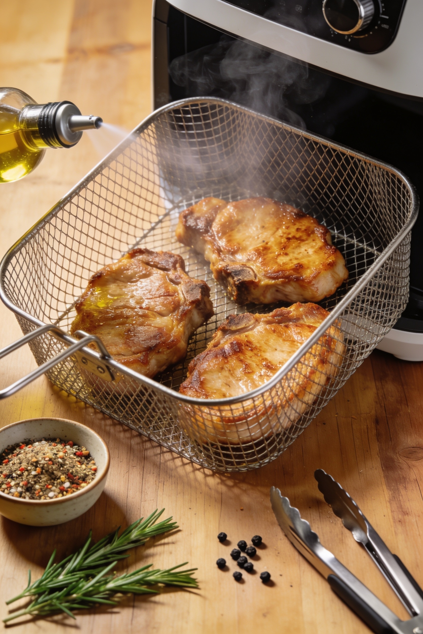 juicy crispy air fried pork