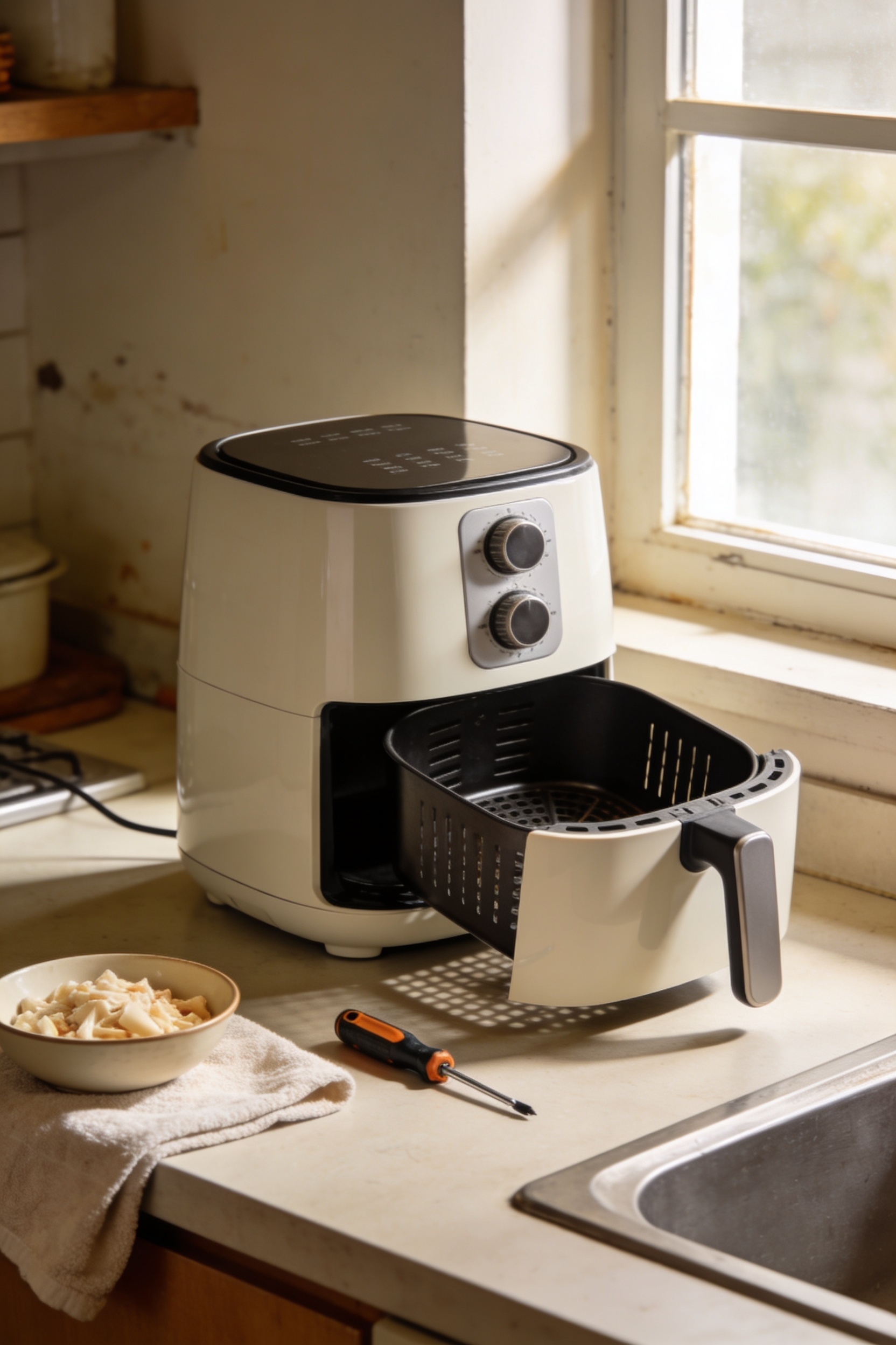 loud air fryer causes fixes