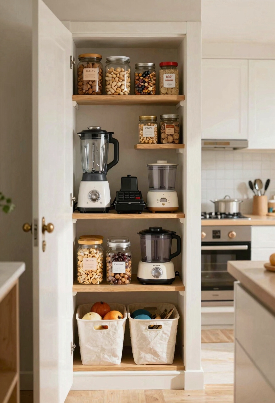move seasonal appliances to pantry