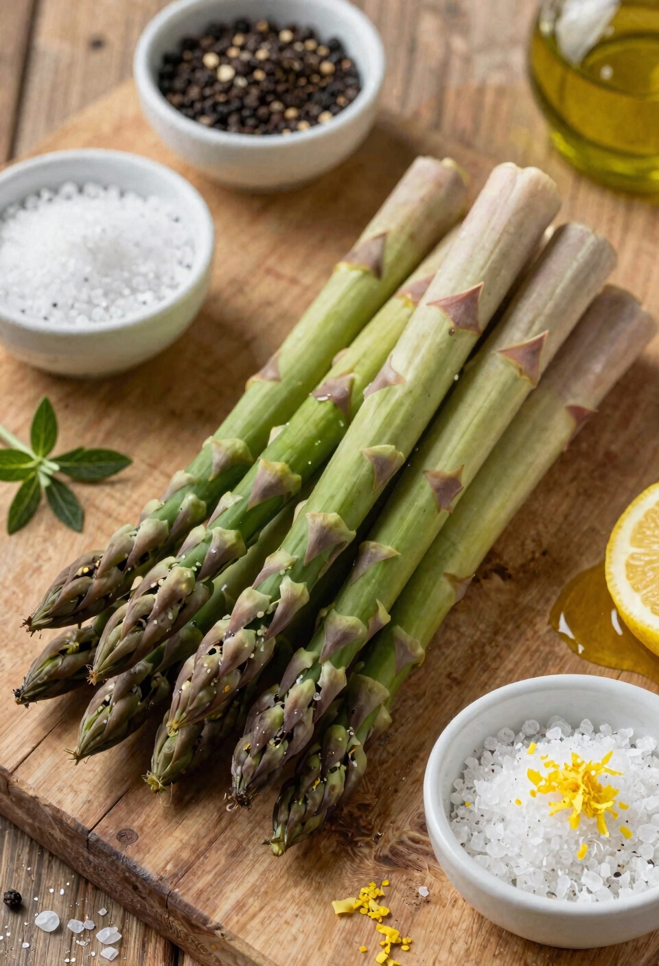seasoned asparagus with lemon parmesan