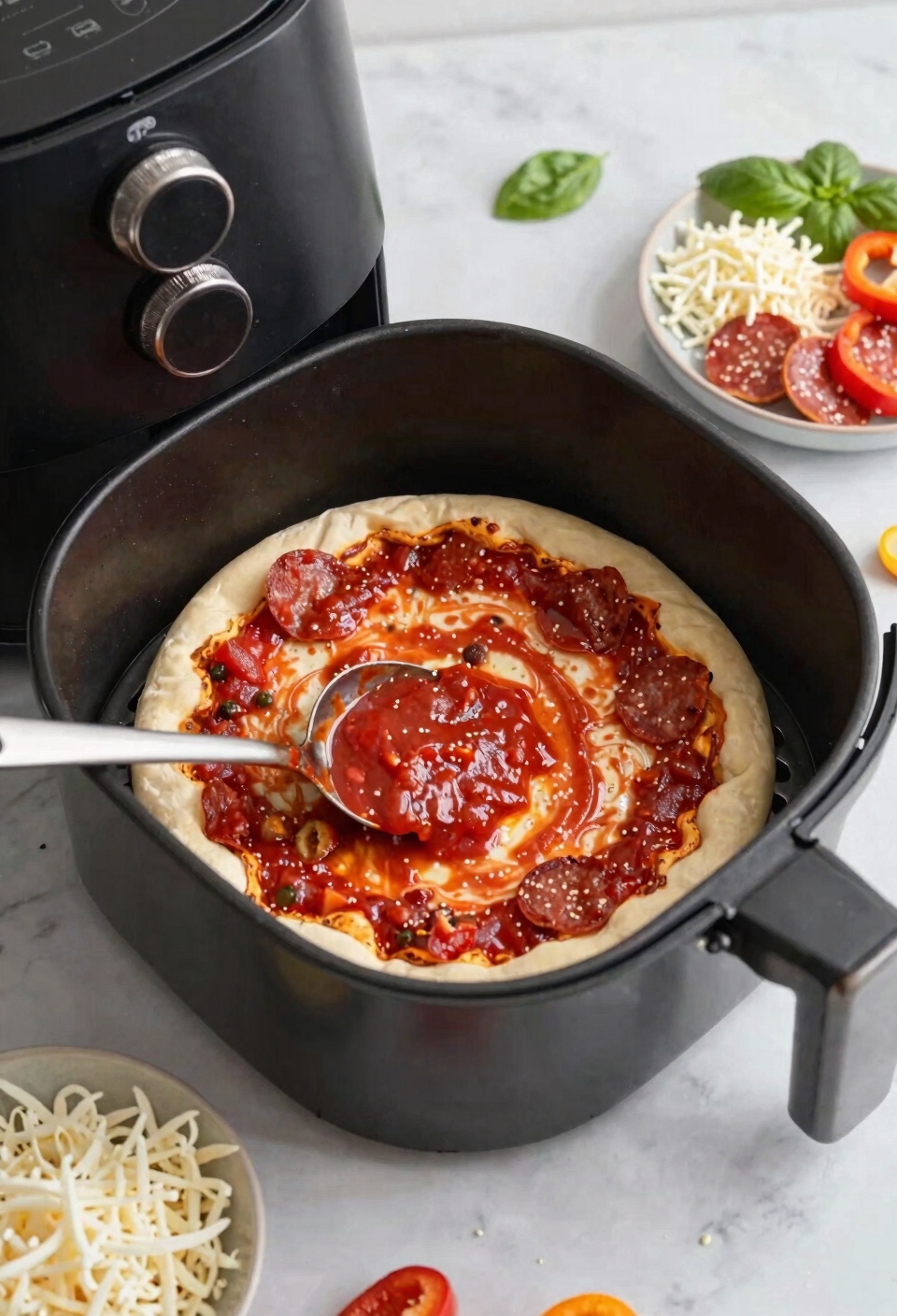 thin sauced light topped cheesed perfection