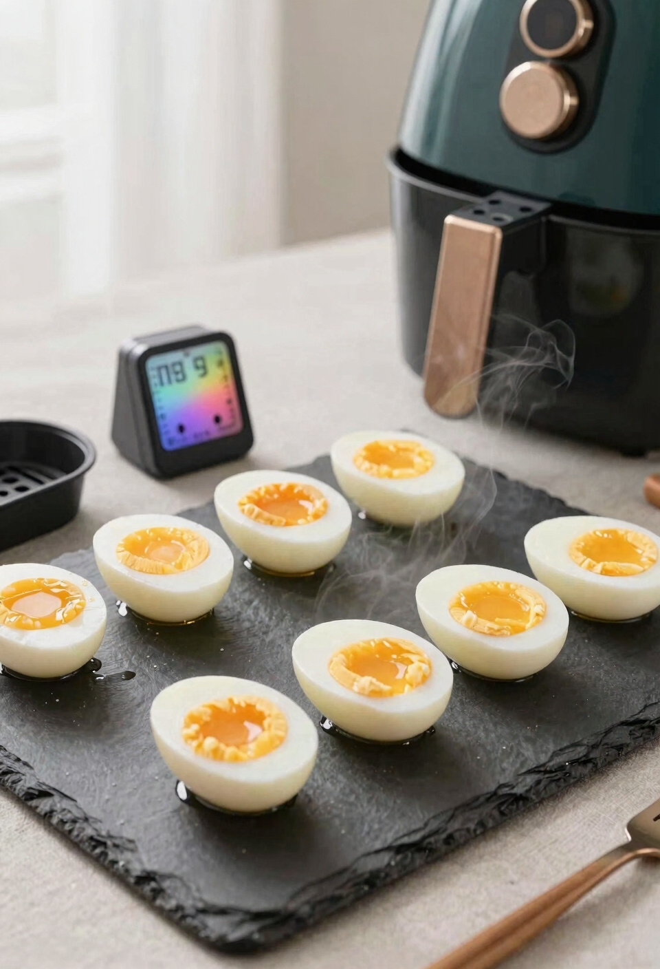 timing determines egg doneness