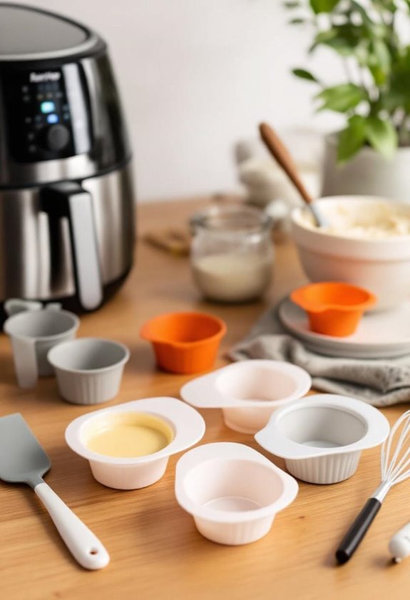top air fryer cupcake molds