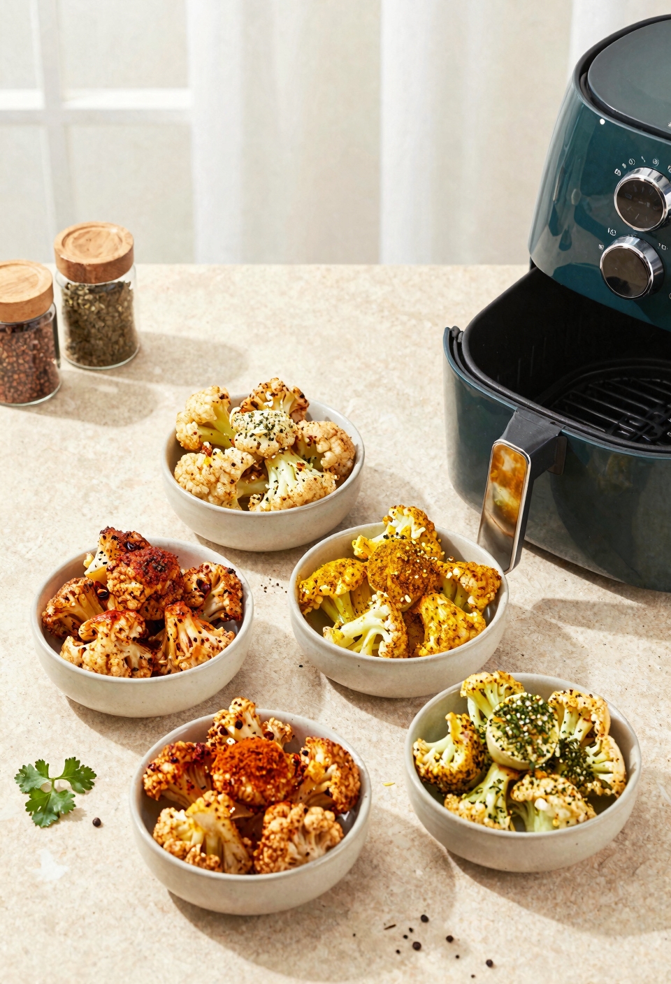 versatile seasoned air fried cauliflower