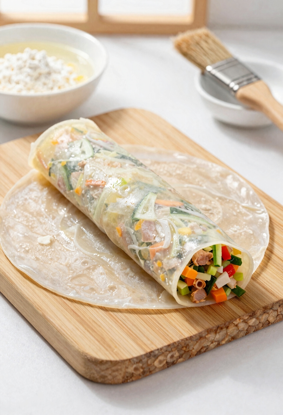wrap tightly with sealed edge